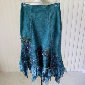 West 36th Street, Blue Denim Skirt, Size Small, never worn